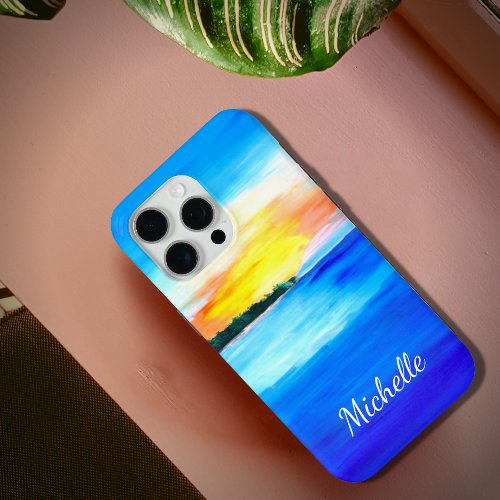 Tropical Abstract Beach Colorful Ocean  iPhone 15 Pro Max Case