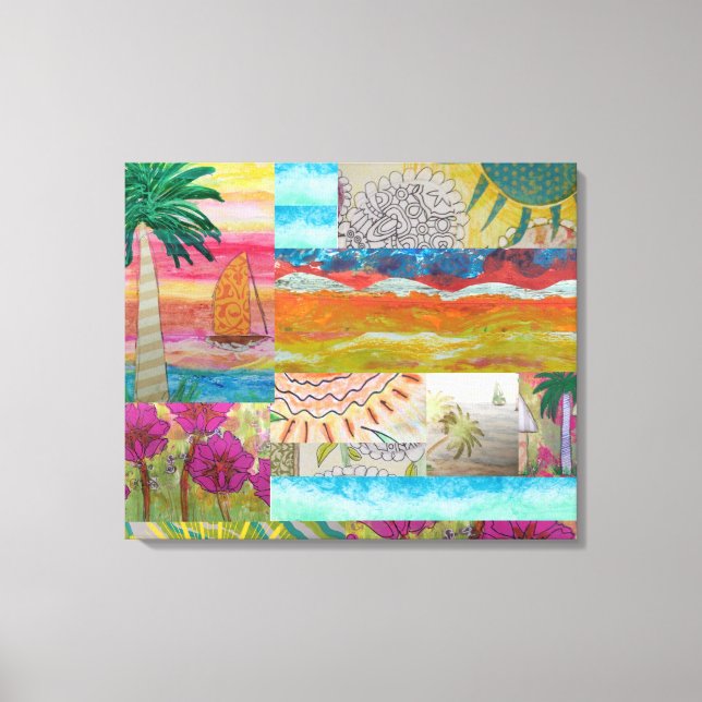 Tropical Abstract Stretched Canvas Print (Front)