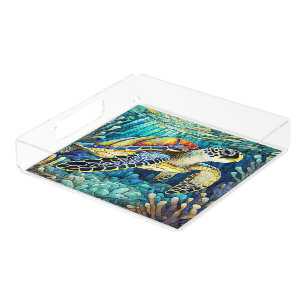 Tropical acrylic tray