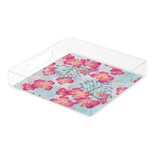 Tropical acrylic tray