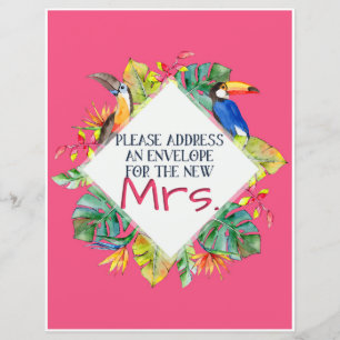 Tropical Address and Envelope Sign