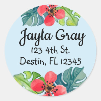 Tropical address label