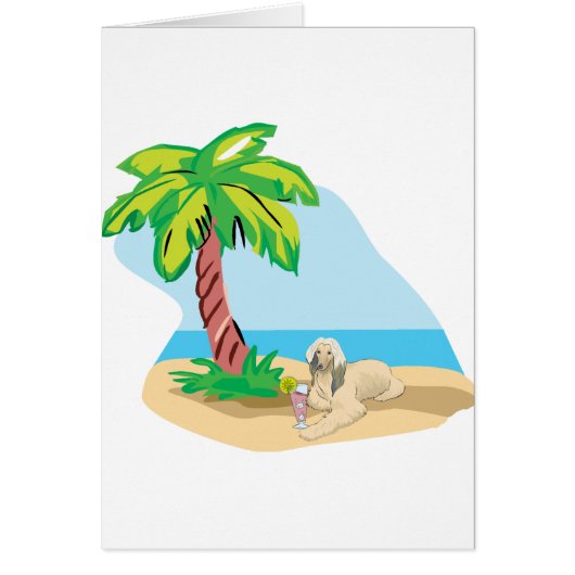 Tropical Afghan Hound Cards (Front)