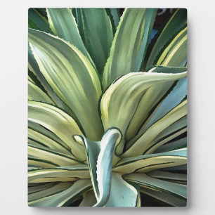 Tropical Agave Realism Art Plaque