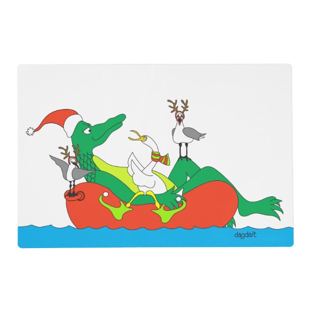 Tropical Alligator Holday Placemat (Front)