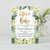 Tropical Aloha BabY Shower Invitation (Standing Front)