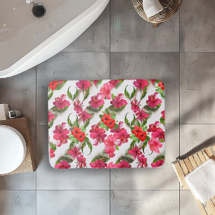 Tropical Aloha Collection Lush Vibrant Floral Bath Mat