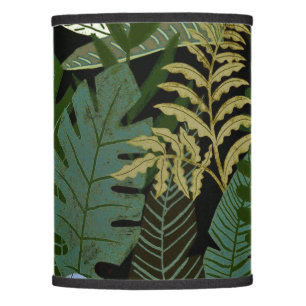 Tropical Aloha Exotic Green Jungle Pattern Lamp Shade