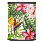 Tropical Aloha Exotic Jungle Flowers Lamp Shade (Left)