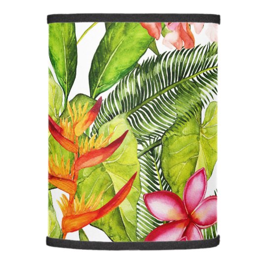 Tropical Aloha  Exotic Jungle Flowers Lamp Shade (Right)