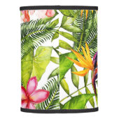 Tropical Aloha Exotic Jungle Flowers Lamp Shade (Back)