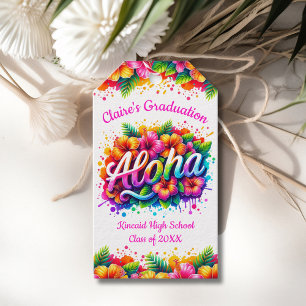 Tropical Aloha Graduation Gift Tags