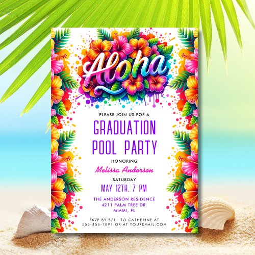 Tropical Aloha Graduation Pool Party