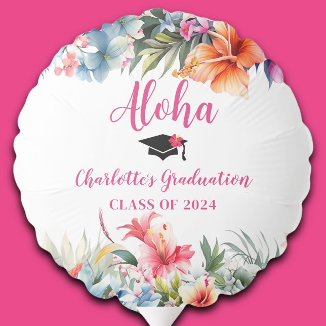 Tropical Aloha Luau Graduation 2024 Balloon (Creator Uploaded)