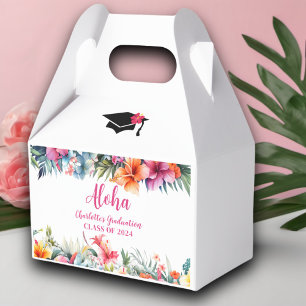 Tropical Aloha Luau Graduation 2024 Favor Boxes