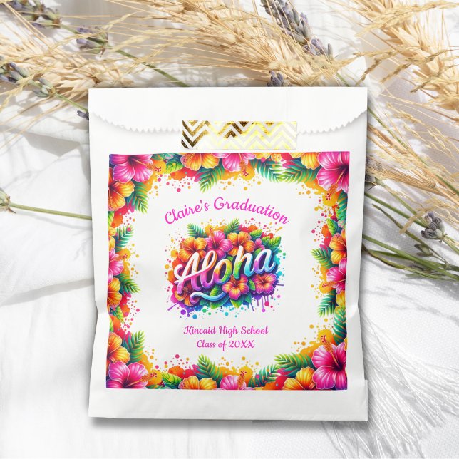 Tropical Aloha Luau Graduation Party Favor Bag (Creator Uploaded)