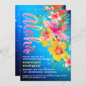 Tropical Aloha Luau Graduation Party Invitation (Front/Back)