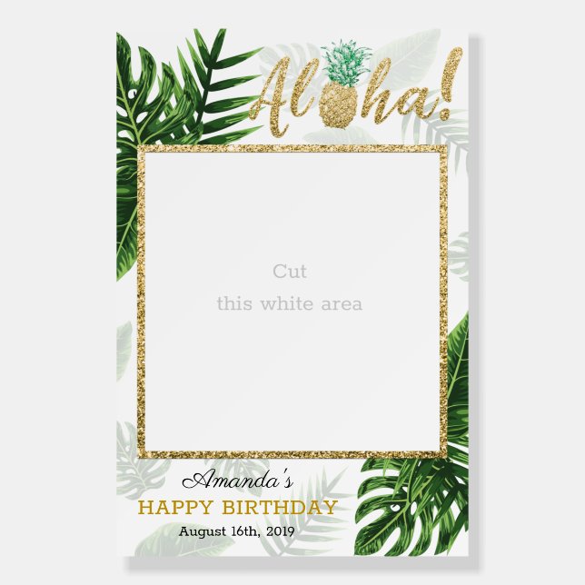 Tropical Aloha Photo Prop Frame Foam Board (Front)