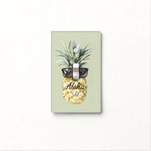Tropical Aloha Pineapple with Sunglasses Light Switch Cover
