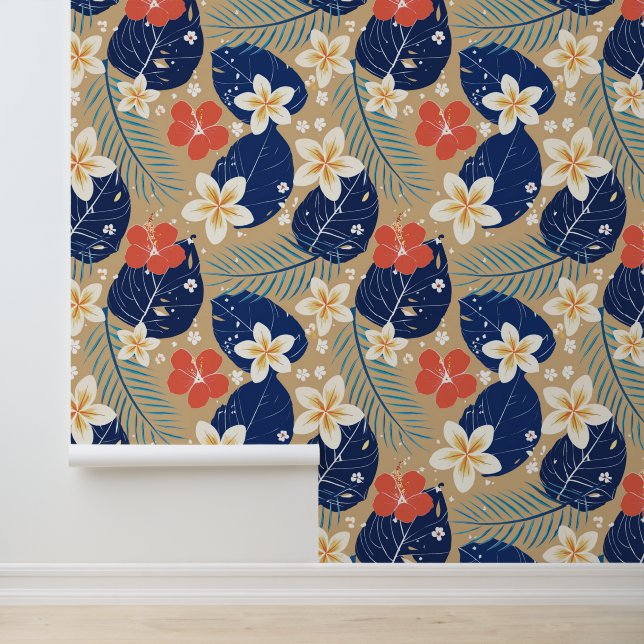 Tropical aloha print wallpaper  (Application)