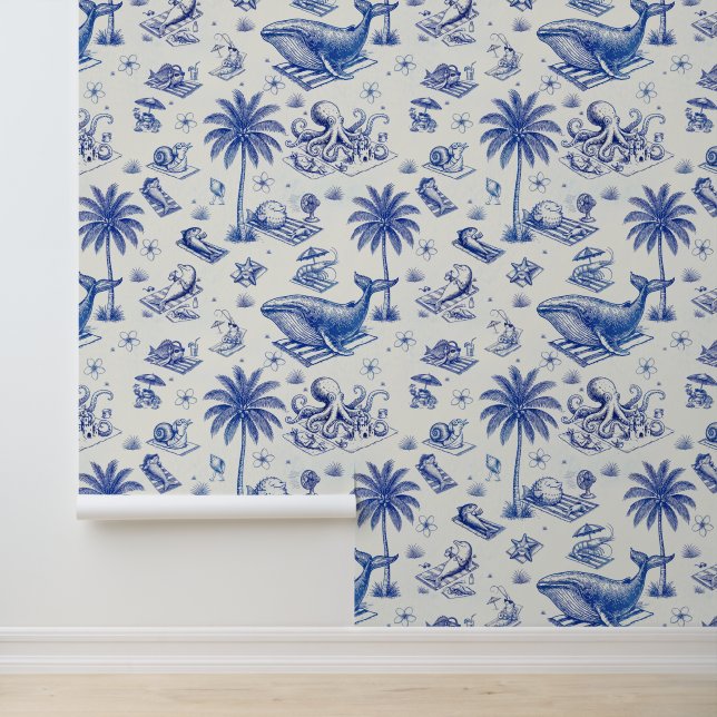 Tropical aloha print wallpaper  (Application)