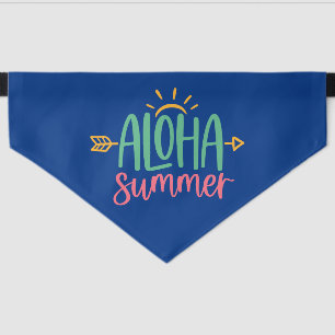 Tropical "Aloha Summer" Pet Bandana Collar