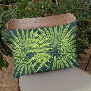 Tropical Amazonas Leaves Outdoor Pillow