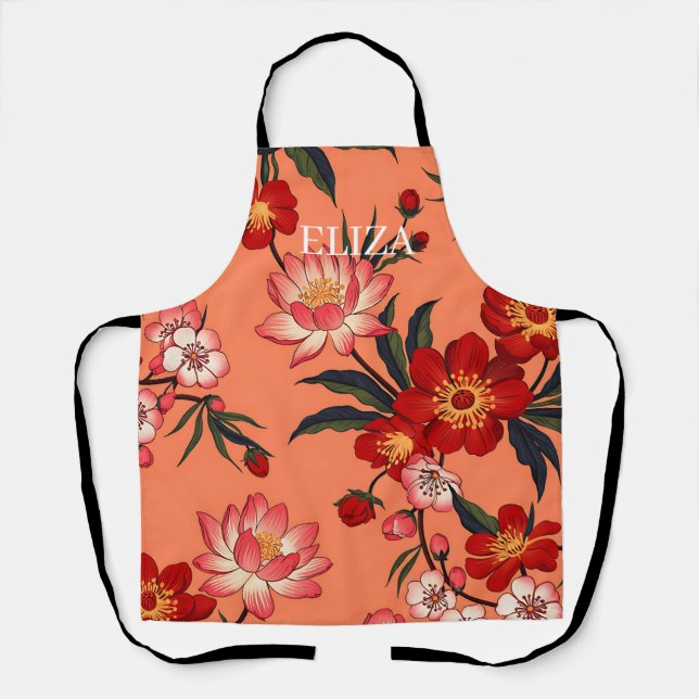Tropical Ambrosia Floral  Apron (Front)
