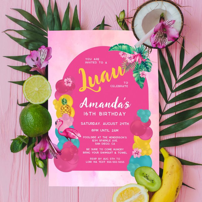 Tropical and Colorful Luau Invitation (Creator Uploaded)