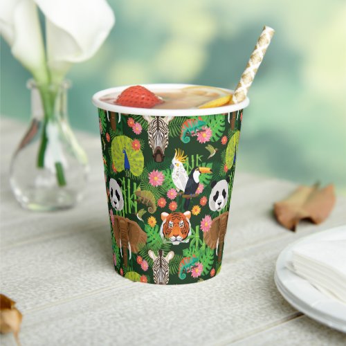 Tropical Animal Mix Paper Cups