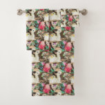 Tropical Animal Pattern Bath Towel Set
