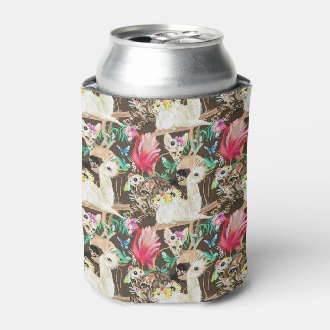 Tropical Animal Pattern Can Cooler (Can Front)