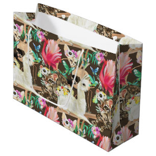 Tropical Animal Pattern Large Gift Bag