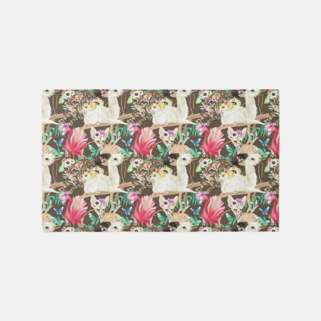 Tropical Animal Pattern Rug (Front)