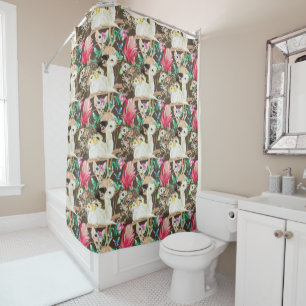 Tropical Animal Pattern Shower Curtain