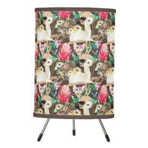 Tropical Animal Pattern Tripod Lamp