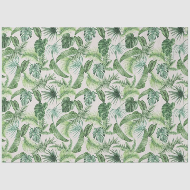 Tropical Animal Print &Greenery Series Design 15 Tissue Paper (Front)