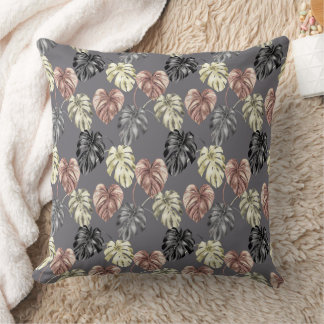 Tropical Animal Print &Greenery Series Design 36  Throw Pillow