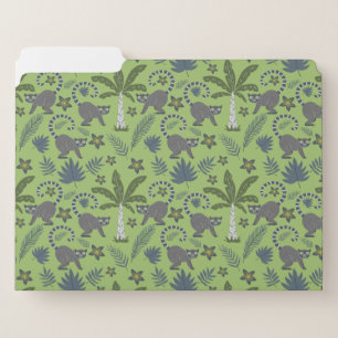 Tropical animals seamless pattern green and grey file folder