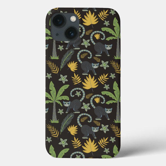 Tropical animals seamless pattern monkey palm tree Case-Mate iPhone case (Back)