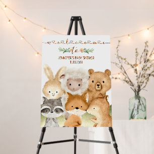 Tropical animals Welcome to baby shower Sign