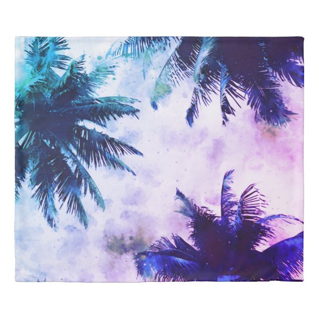 *~* Tropical AP25 Exotic Beach Ocean Palm Tree Duvet Cover (Front)