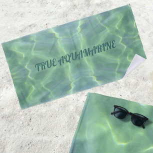 Tropical Aquamarine Water Customizable Beach Towel