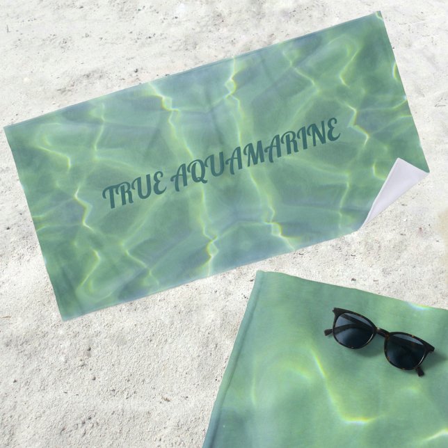 Tropical Aquamarine Water Customizable Beach Towel (Creator Uploaded)
