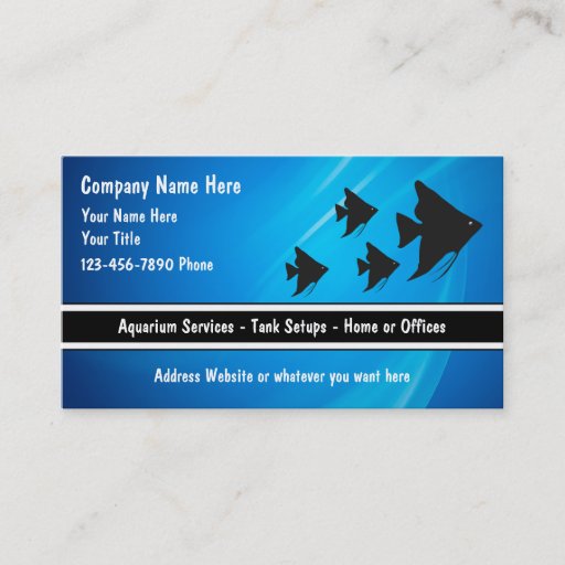 Customizable Tropical Aquarium Business Cards