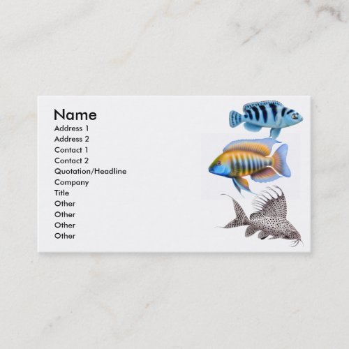 Tropical Aquarium Fish Business Card