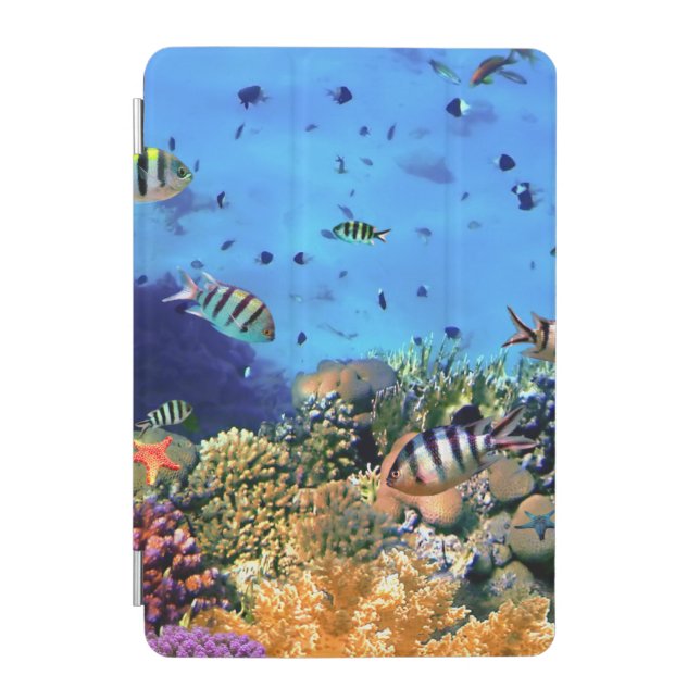 Tropical aquarium fish iPad mini cover (Front)