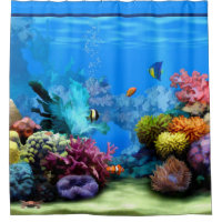 Tropical Aquarium with Colorful Fish and Coral