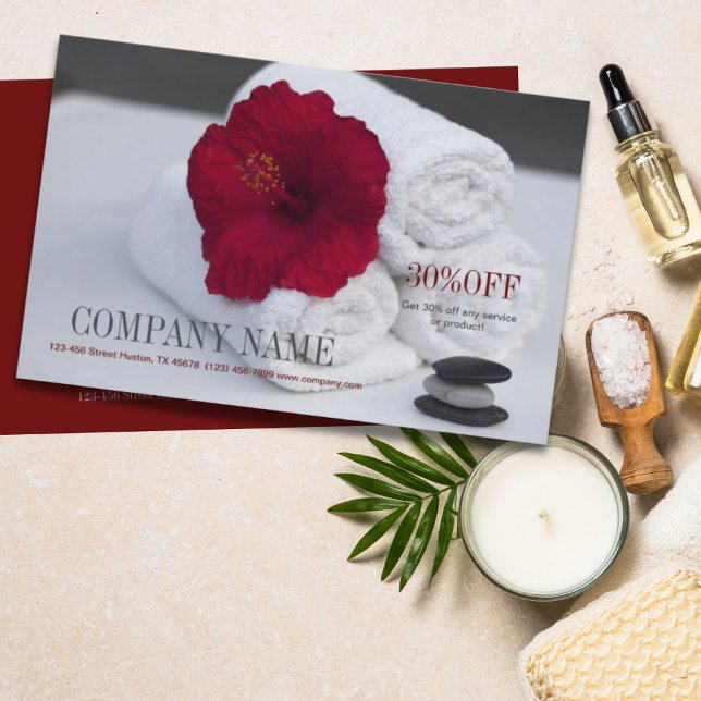 Tropical Aromatherapy SPA Salon Massage Business  Flyer (Creator Uploaded)