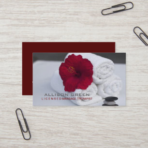 Tropical Aromatherapy SPA Salon Massage therapist Business Card